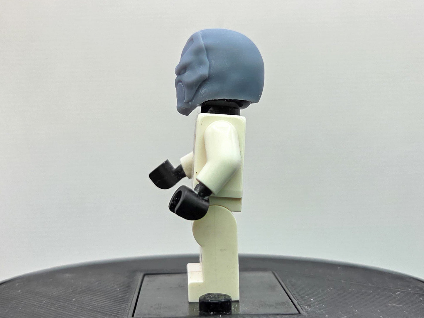 Custom 3D printed helmet of hero in black!