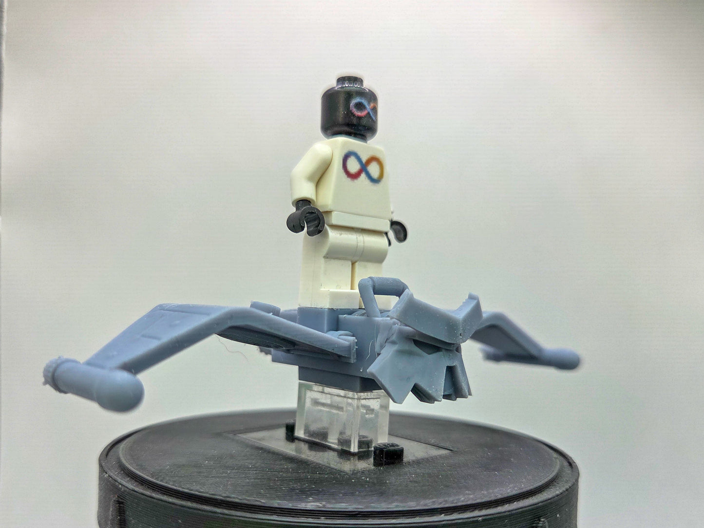 Custom 3D printed villain flying board with face