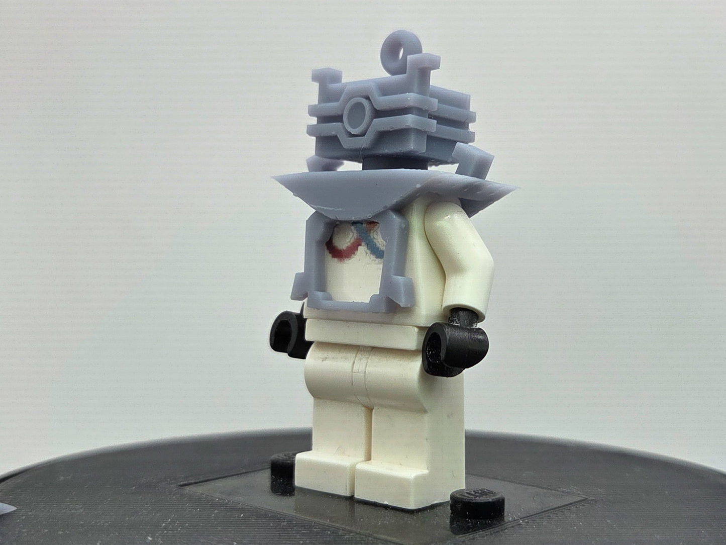 Custom 3D printed villian with tv belly!