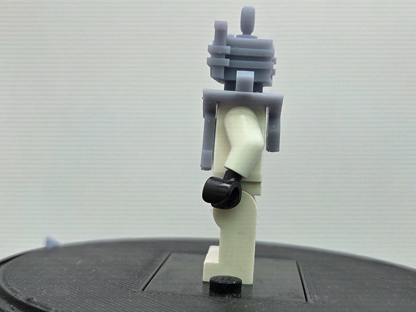 Custom 3D printed villian with tv belly!