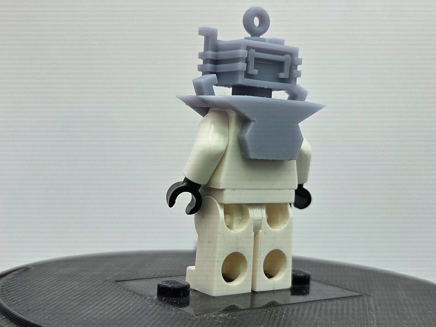 Custom 3D printed villian with tv belly!