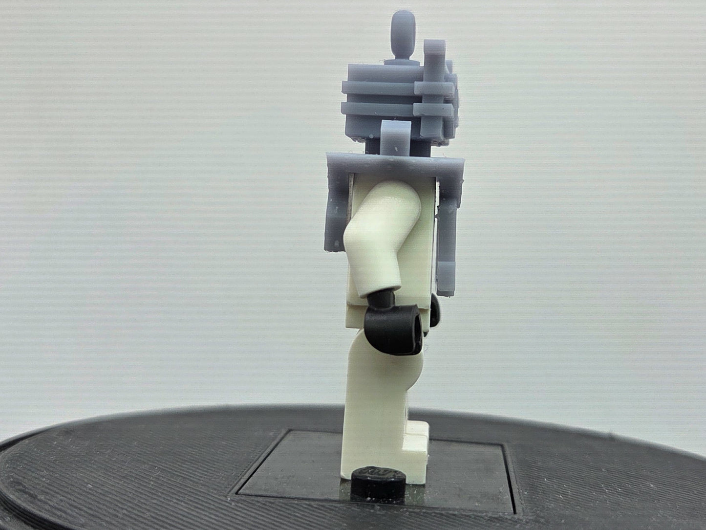 Custom 3D printed villian with tv belly!