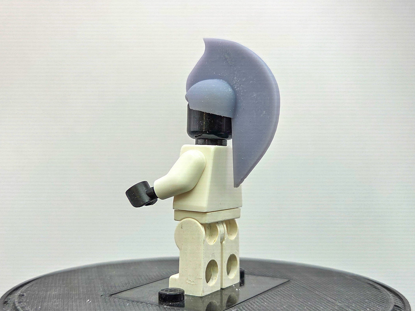 Custom 3D printed hero with big fin mohawk