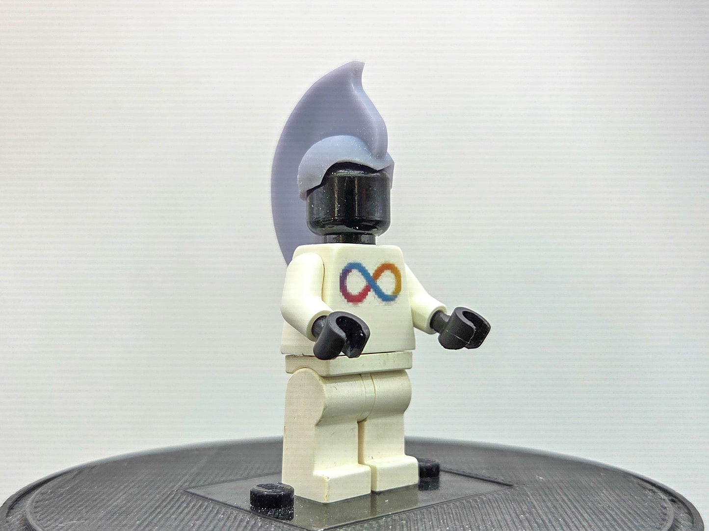 Custom 3D printed hero with big fin mohawk