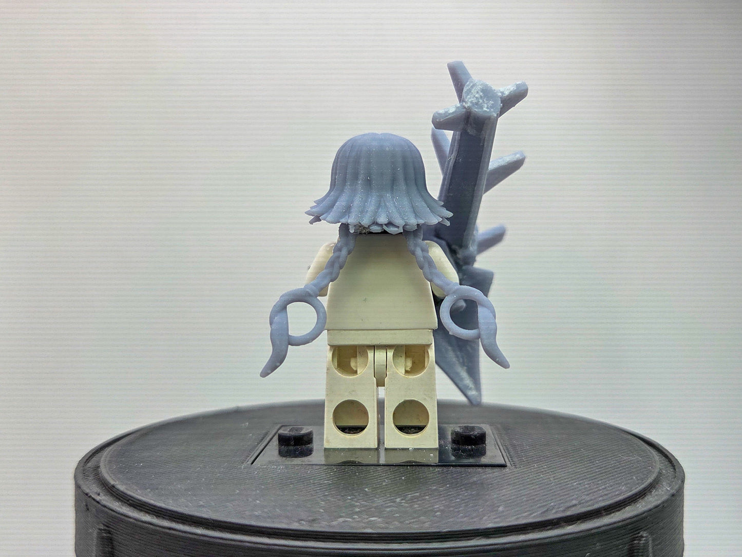 Custom 3D printed female soul fighter with giant rocket!