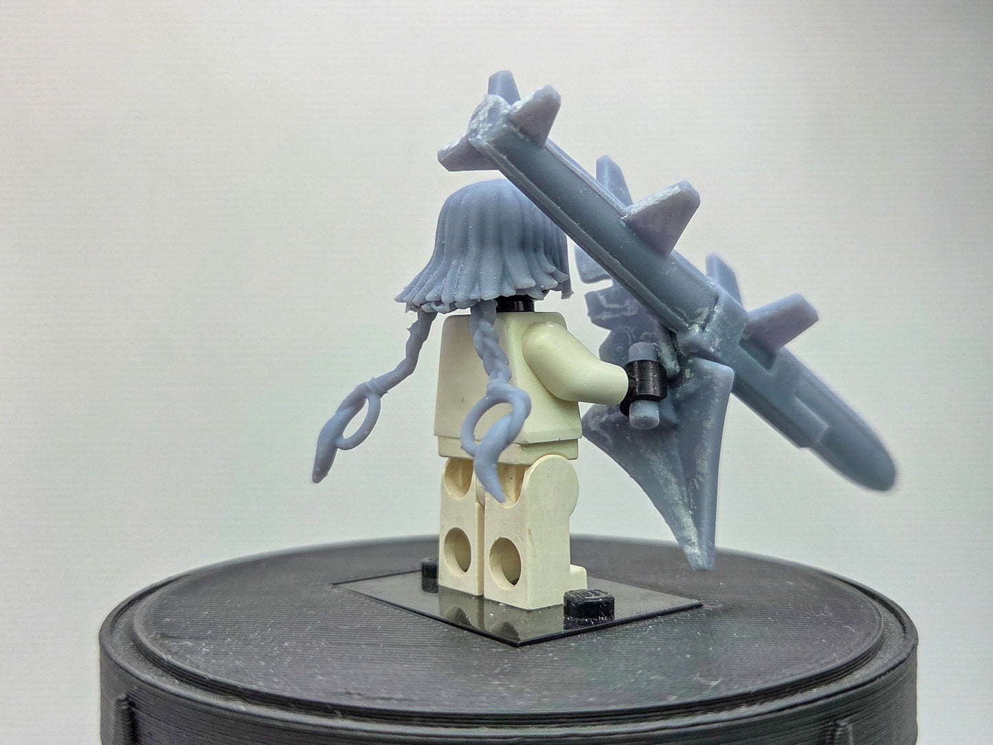 Custom 3D printed female soul fighter with giant rocket!