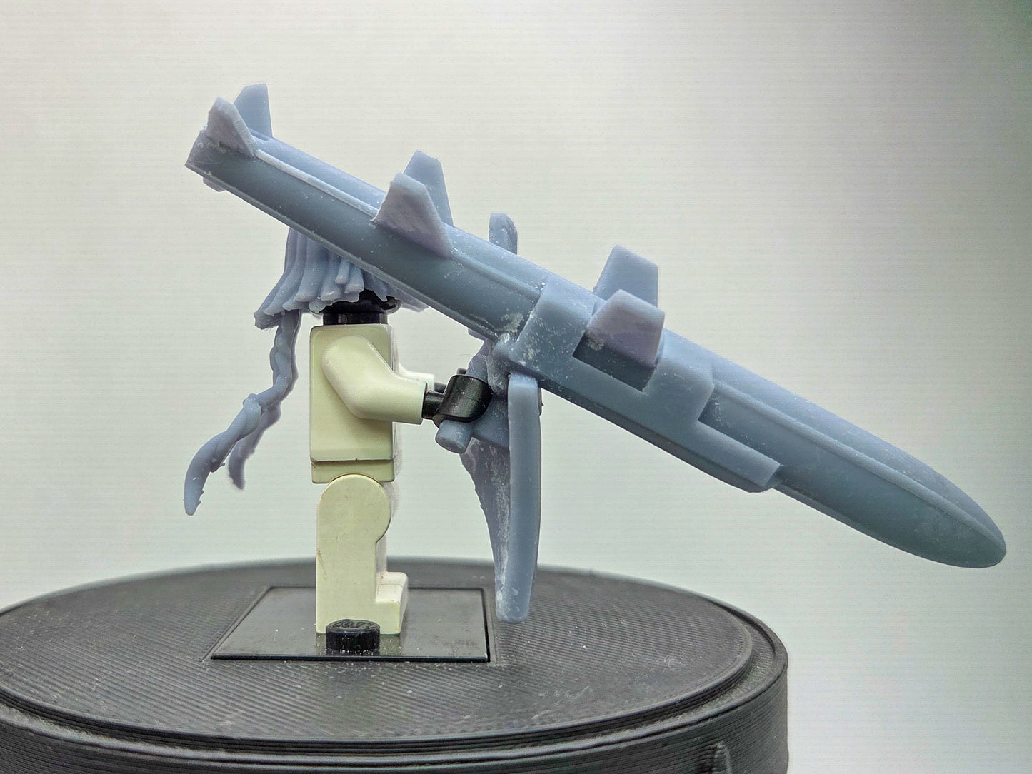 Custom 3D printed female soul fighter with giant rocket!