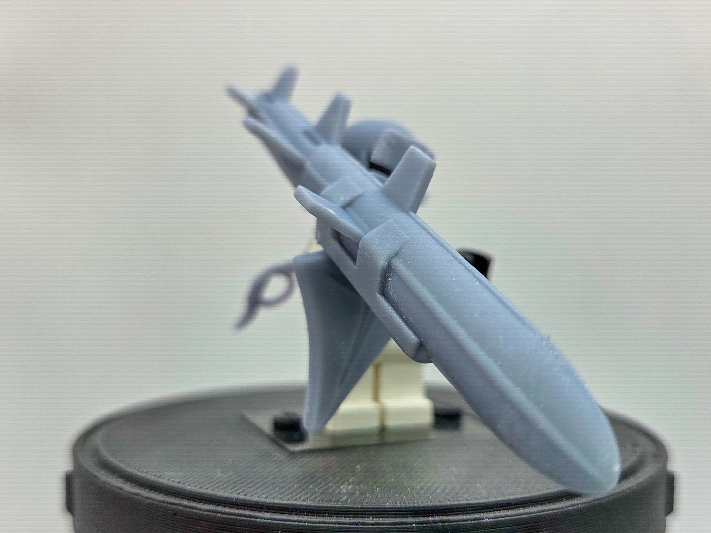 Custom 3D printed female soul fighter with giant rocket!