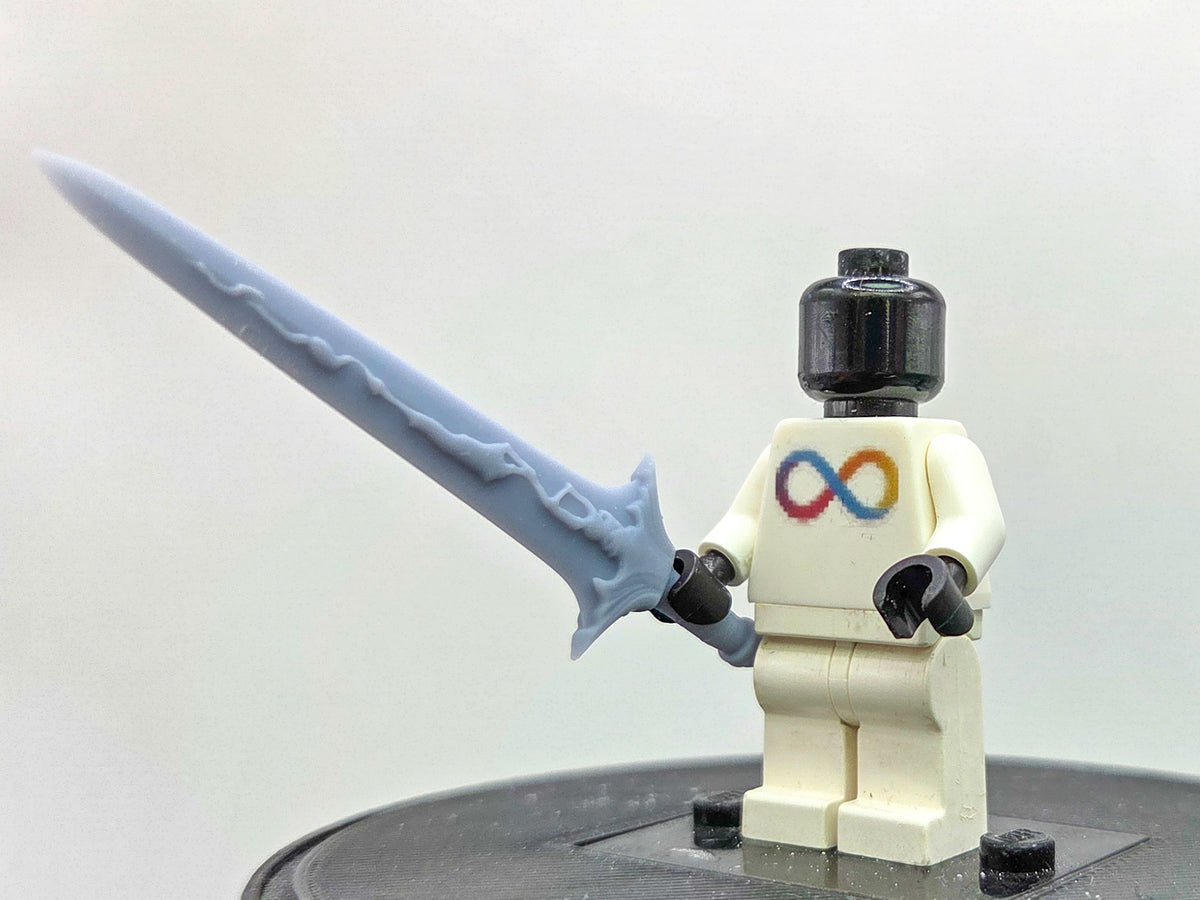 Building toy custom 3D printed the gamer one who controls shadows long sword