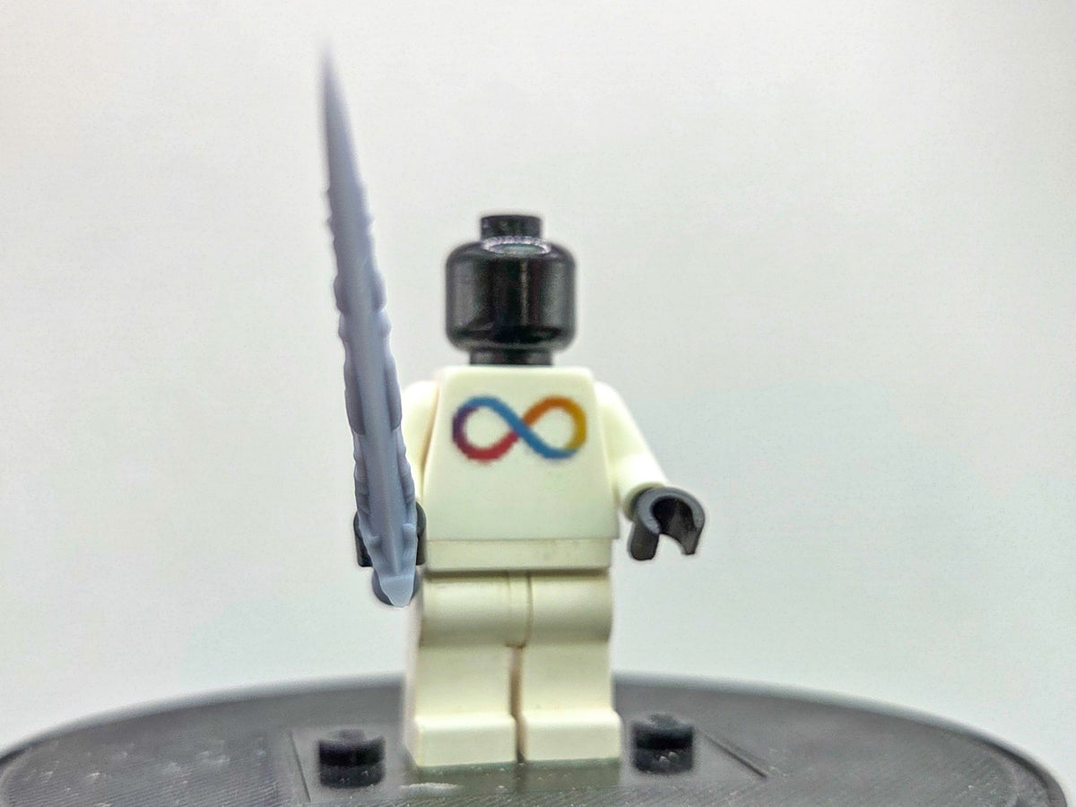 Building toy custom 3D printed the gamer one who controls shadows long sword