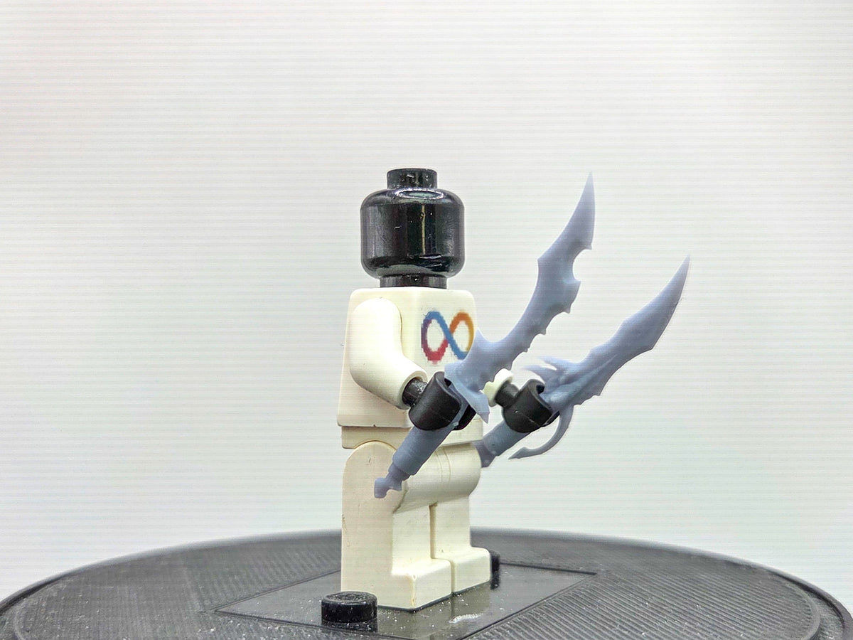 Building toy custom 3D printed the gamer one who controls shadows daggers v2