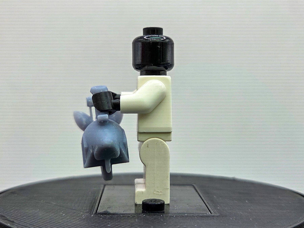 Custom 3D printed gun of deranged blue haired girl!