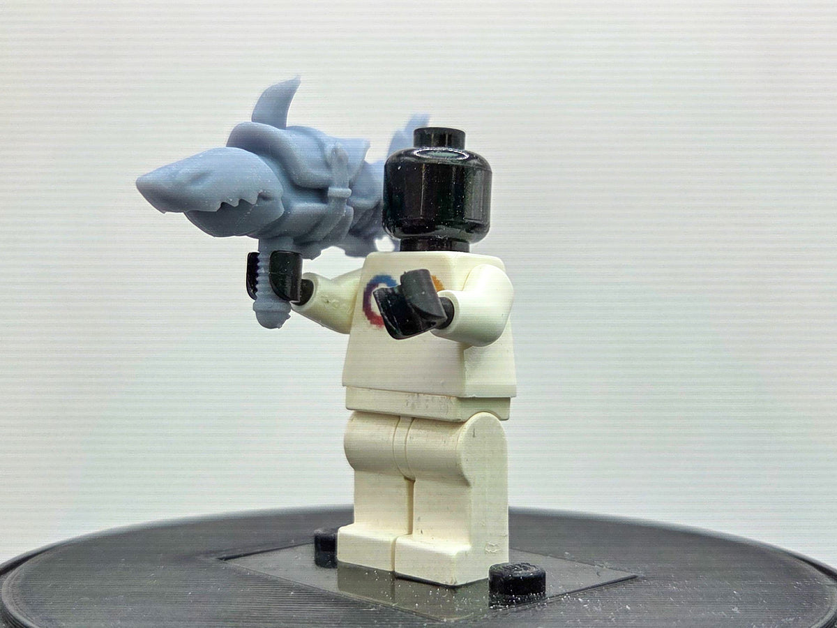 Custom 3D printed rocket launcher of deranged blue haired girl!