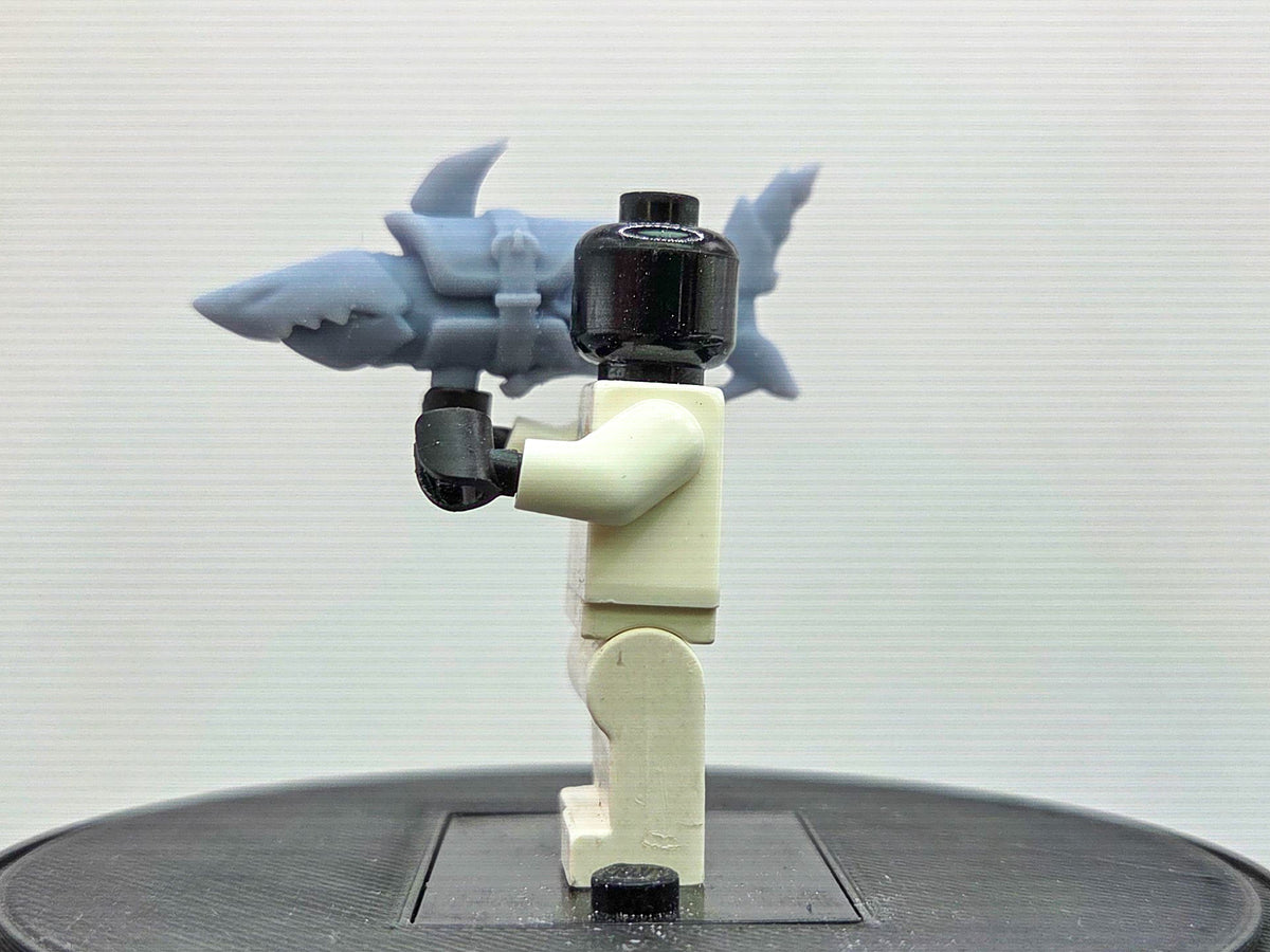 Custom 3D printed rocket launcher of deranged blue haired girl!