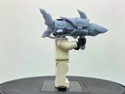 Custom 3D printed rocket launcher of deranged blue haired girl!