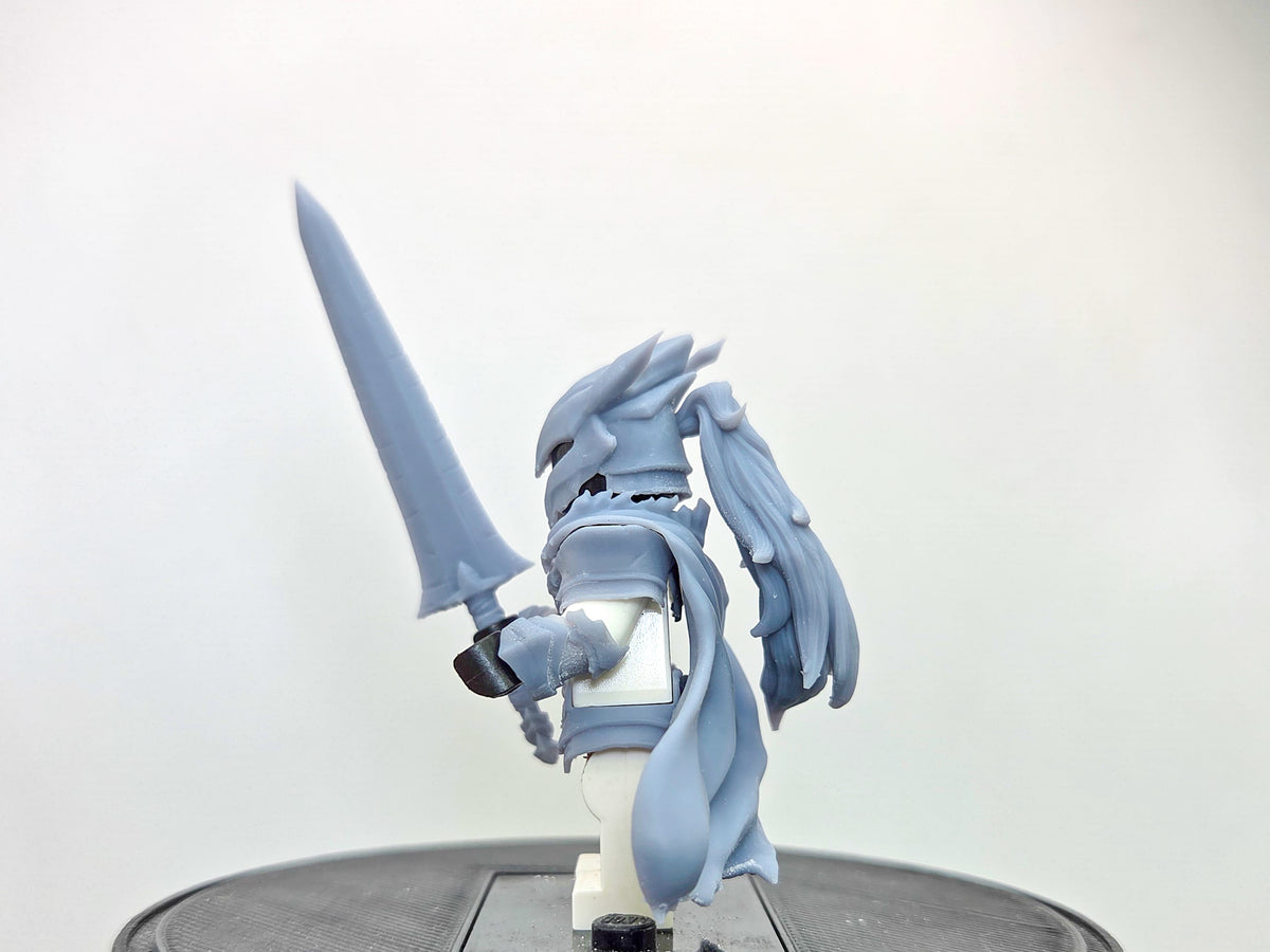 Building toy custom 3D printed the gamer one who controls shadows red knight v2