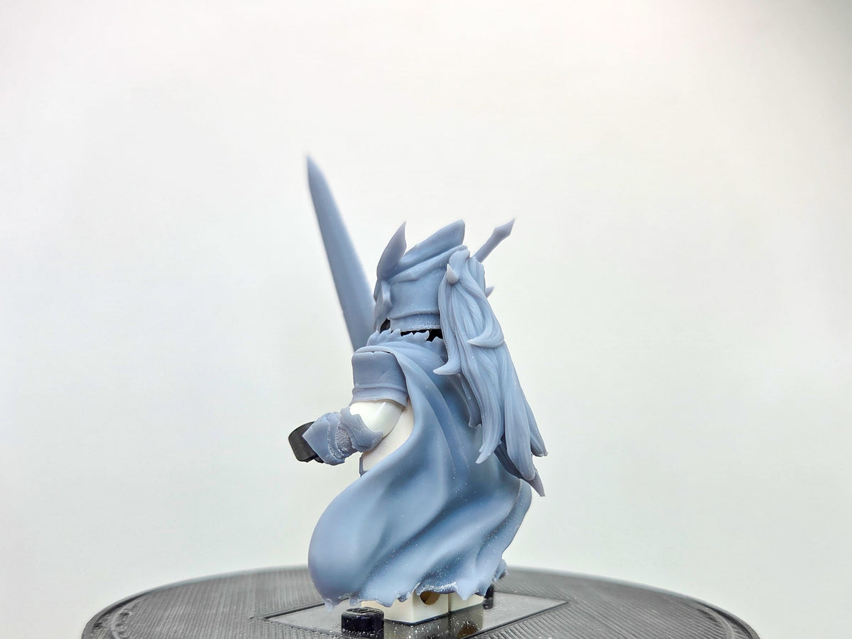 Building toy custom 3D printed the gamer one who controls shadows red knight v2