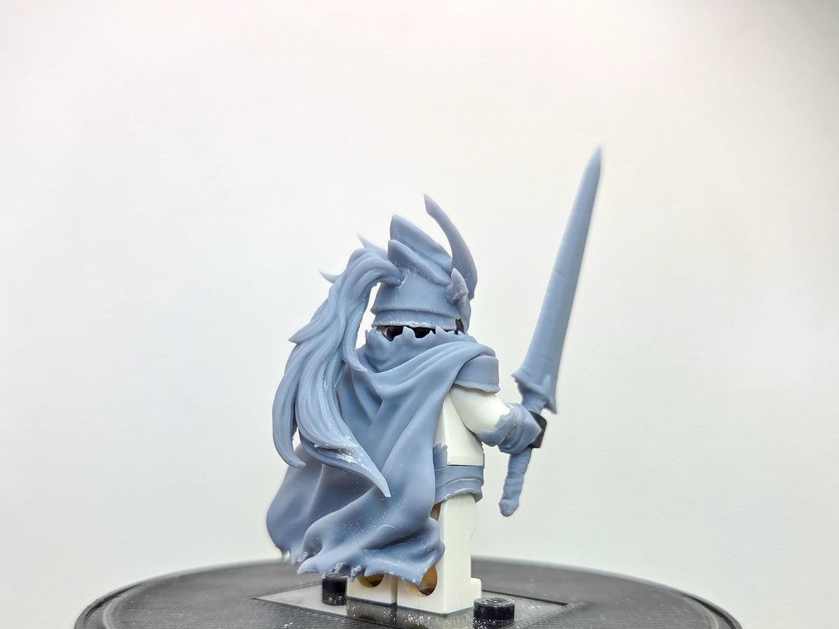 Building toy custom 3D printed the gamer one who controls shadows red knight v2