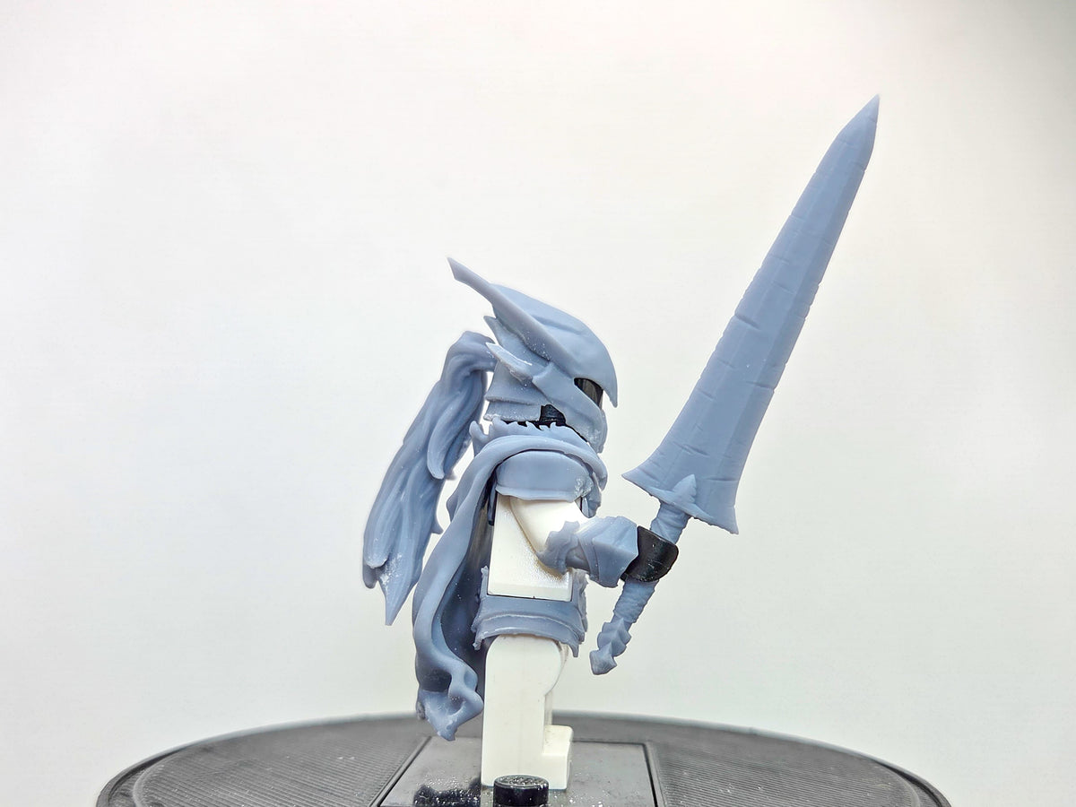 Building toy custom 3D printed the gamer one who controls shadows red knight v2