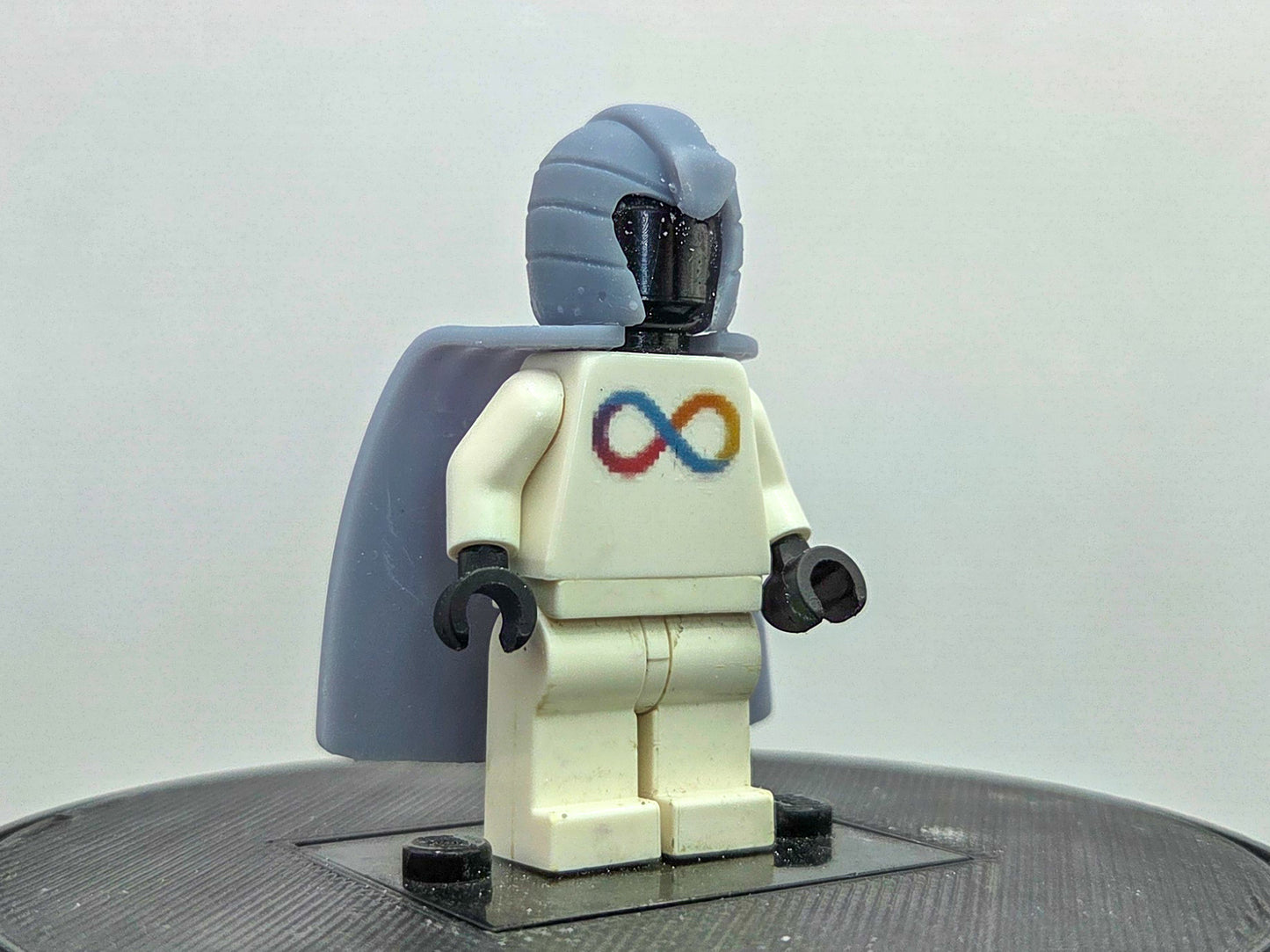 Custom 3D printed snake helmet with cape!