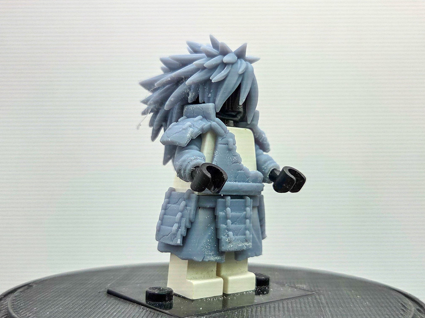 Custom 3D printed battle damaged ninja villain with 2 hairpieces!