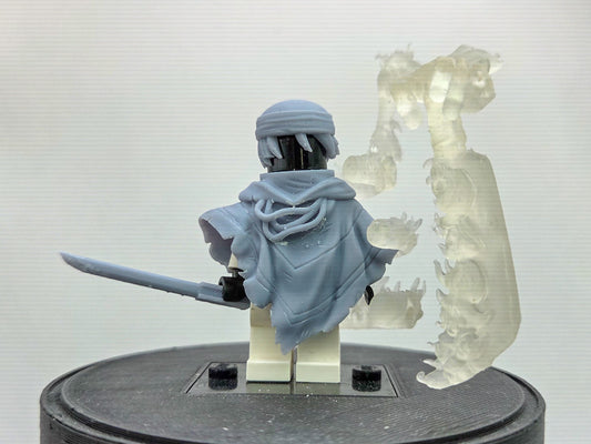 Custom 3D printed ninja with ribcage and cape!
