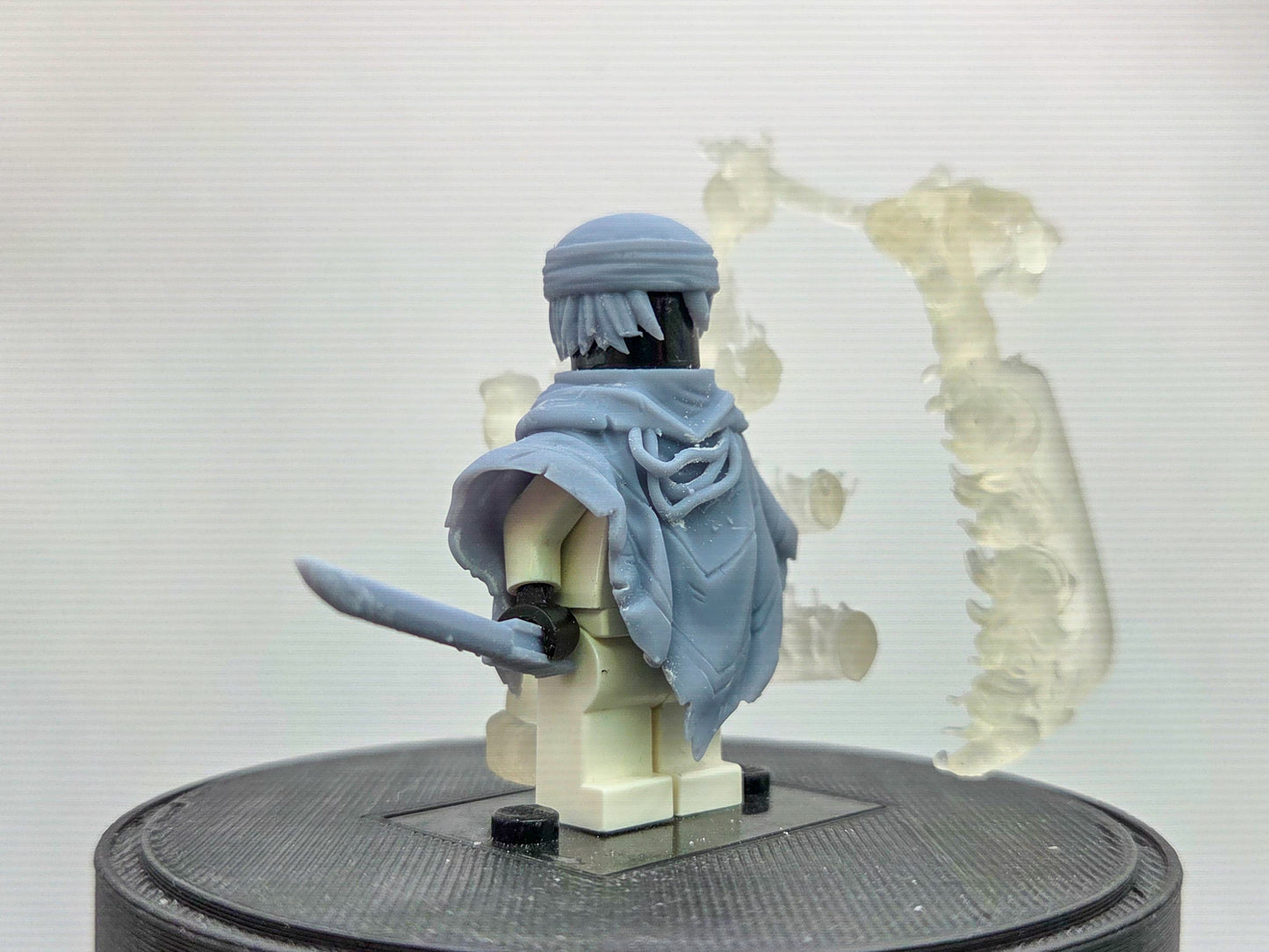 Custom 3D printed ninja with ribcage and cape!