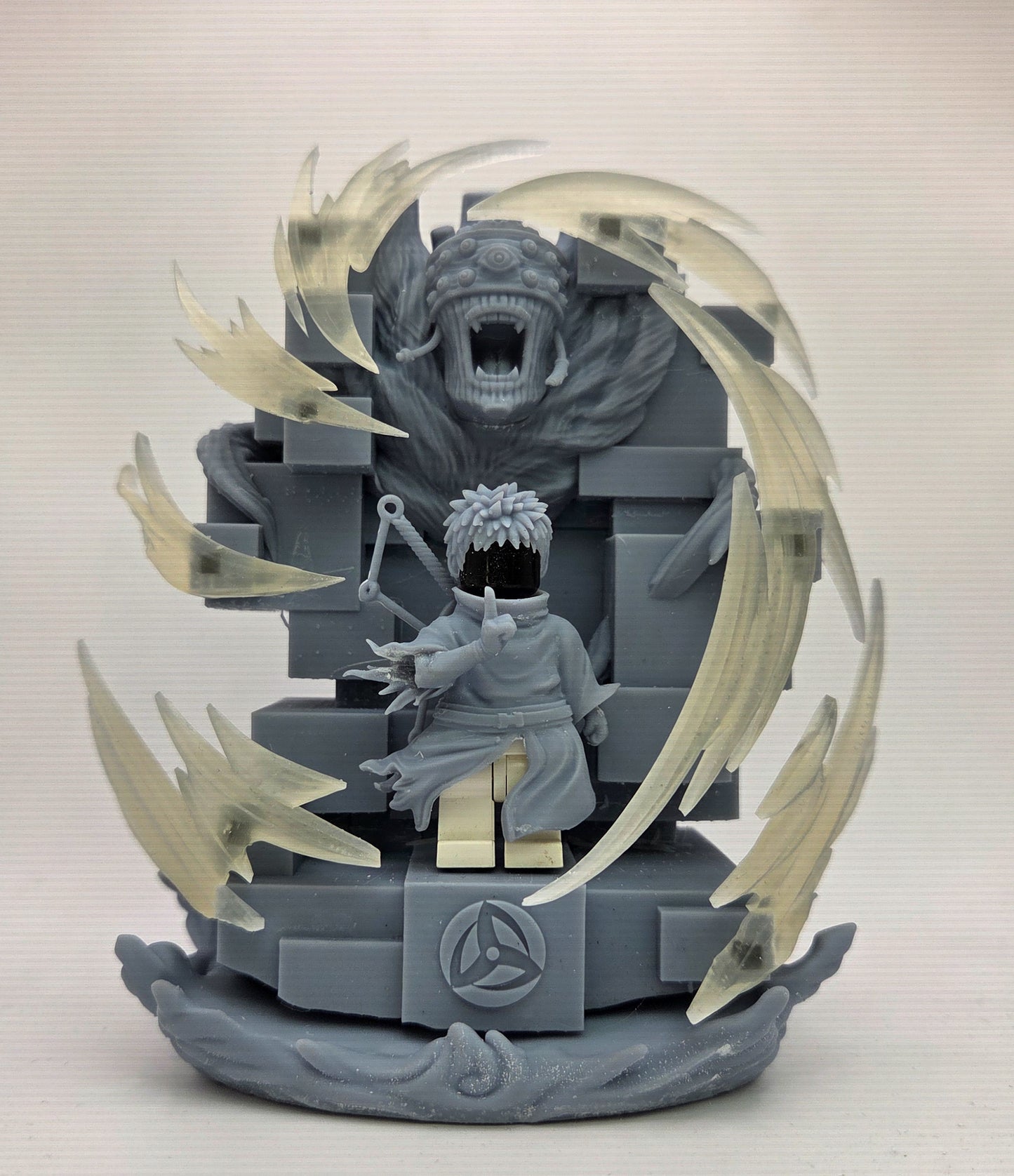 Custom 3D printed ninja base with figure in pose!