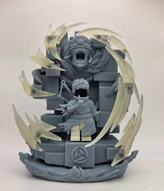 Custom 3D printed ninja base with figure in pose!