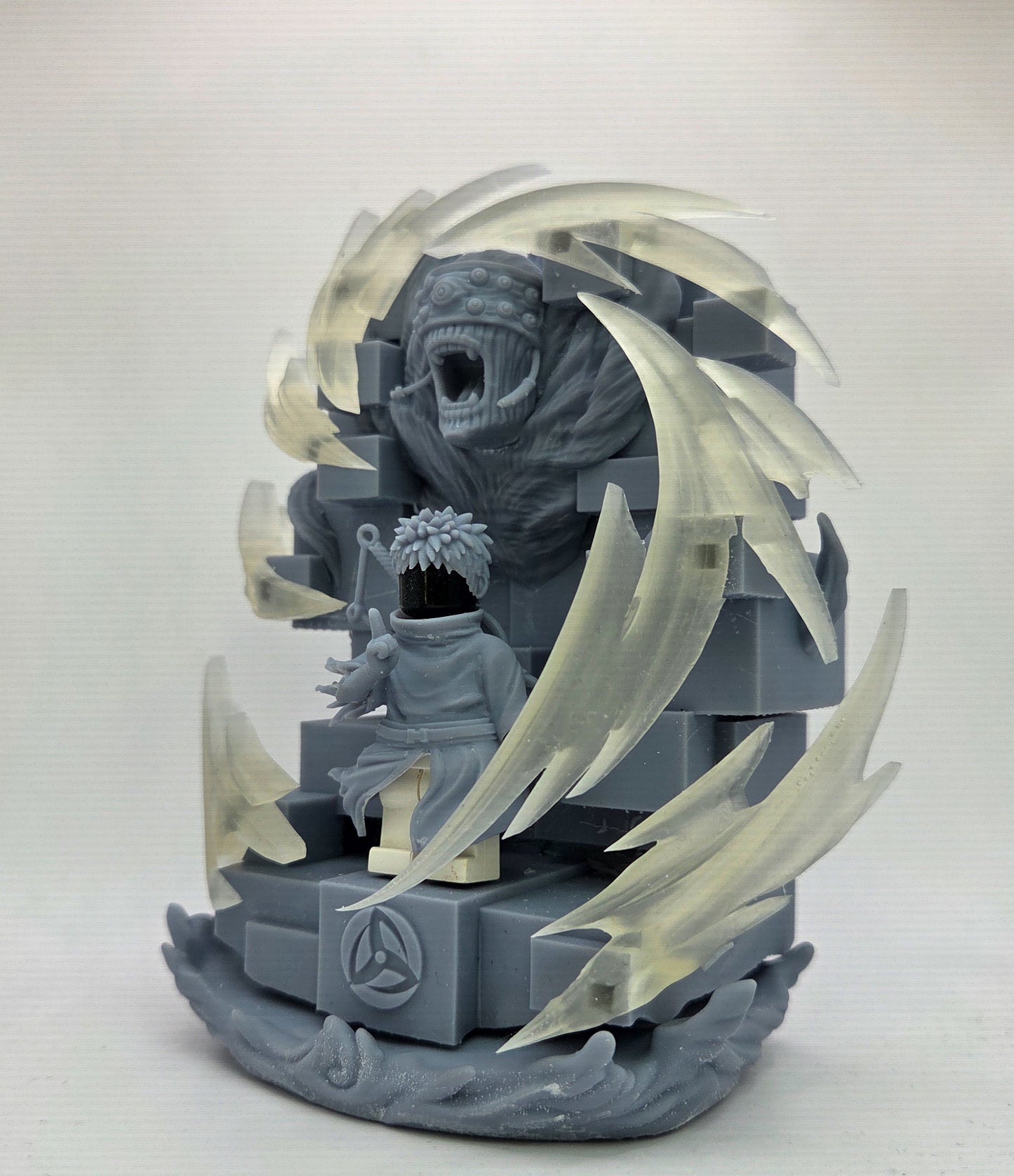 Custom 3D printed ninja base with figure in pose!