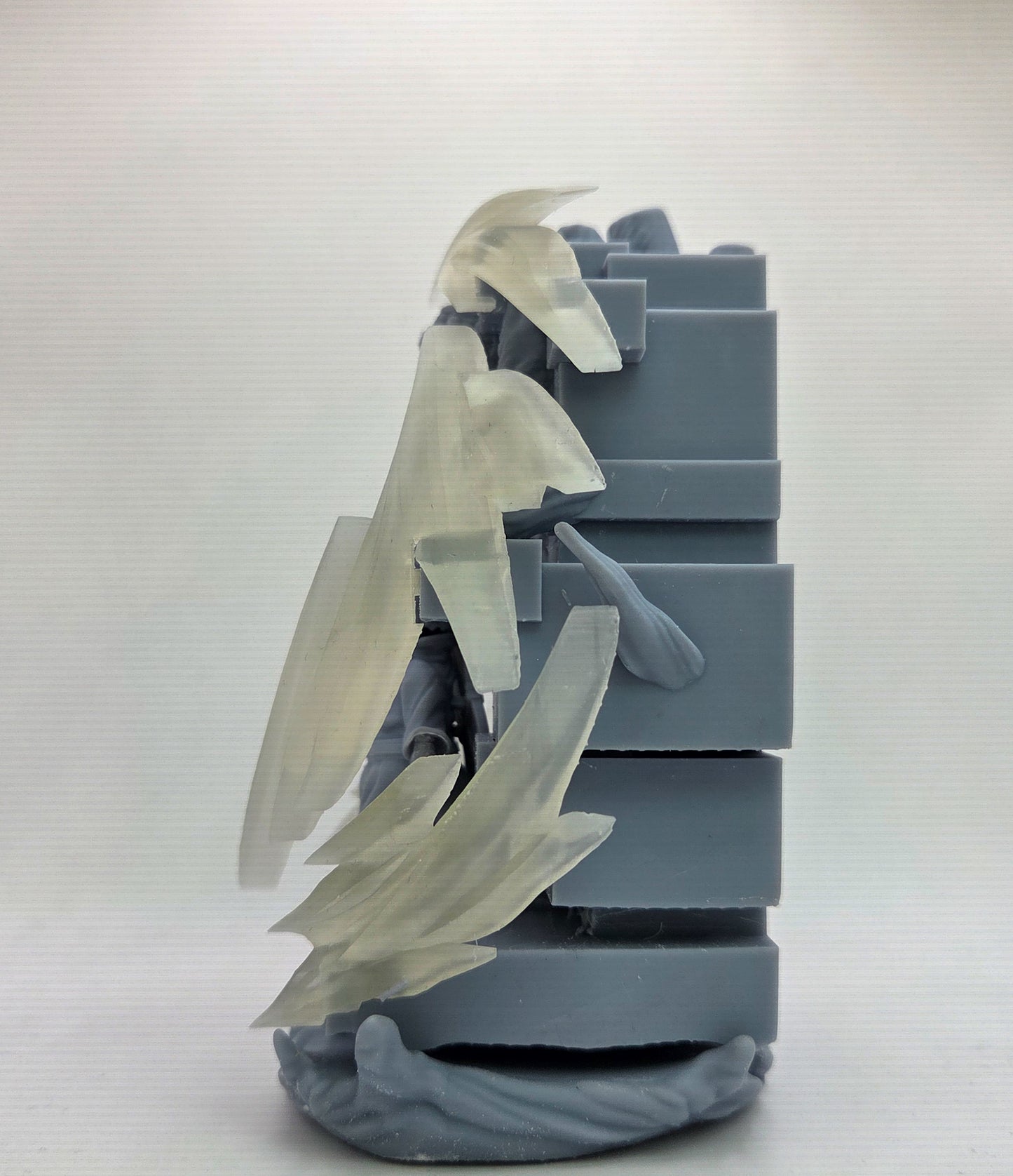 Custom 3D printed ninja base with figure in pose!
