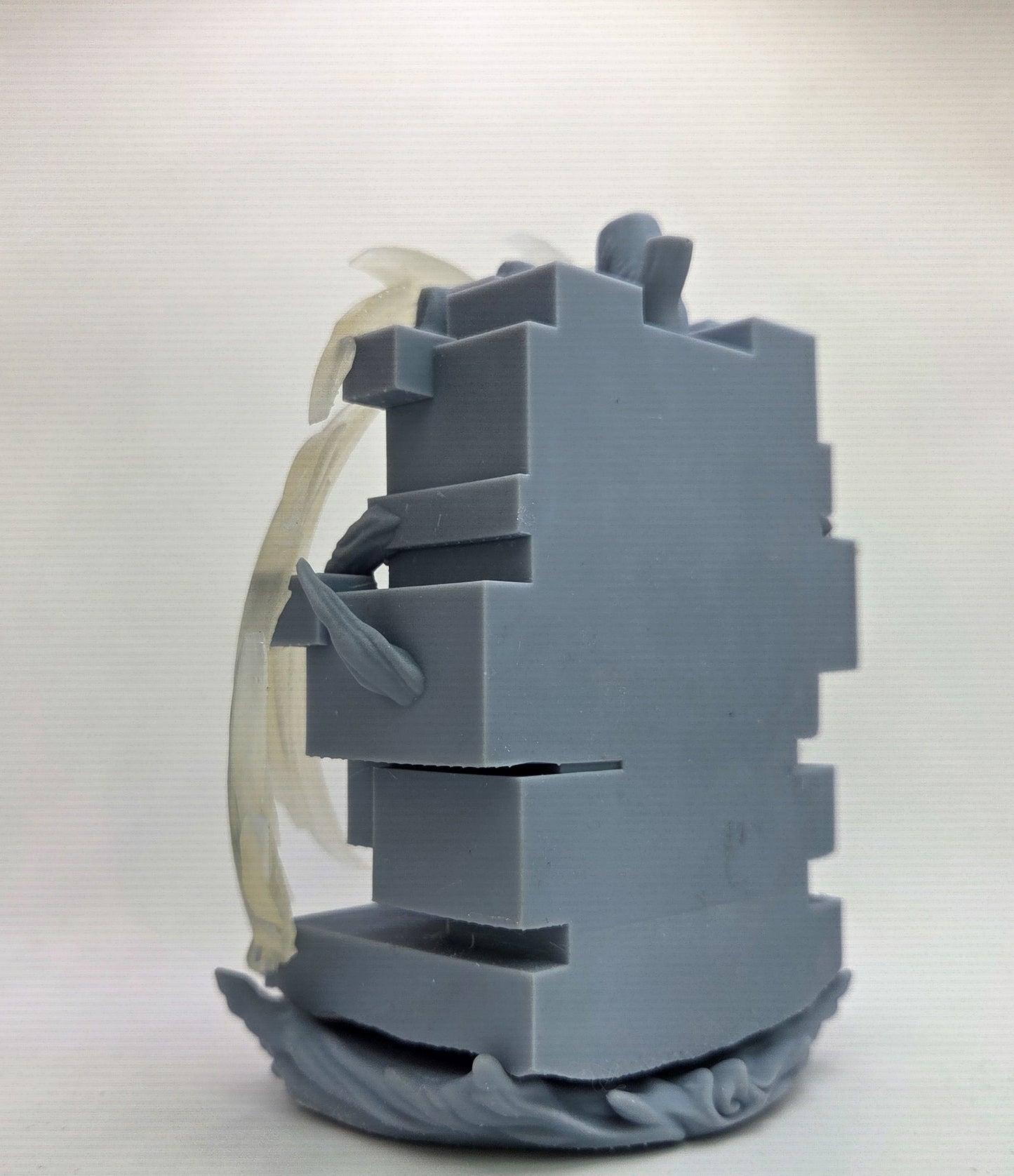 Custom 3D printed ninja base with figure in pose!