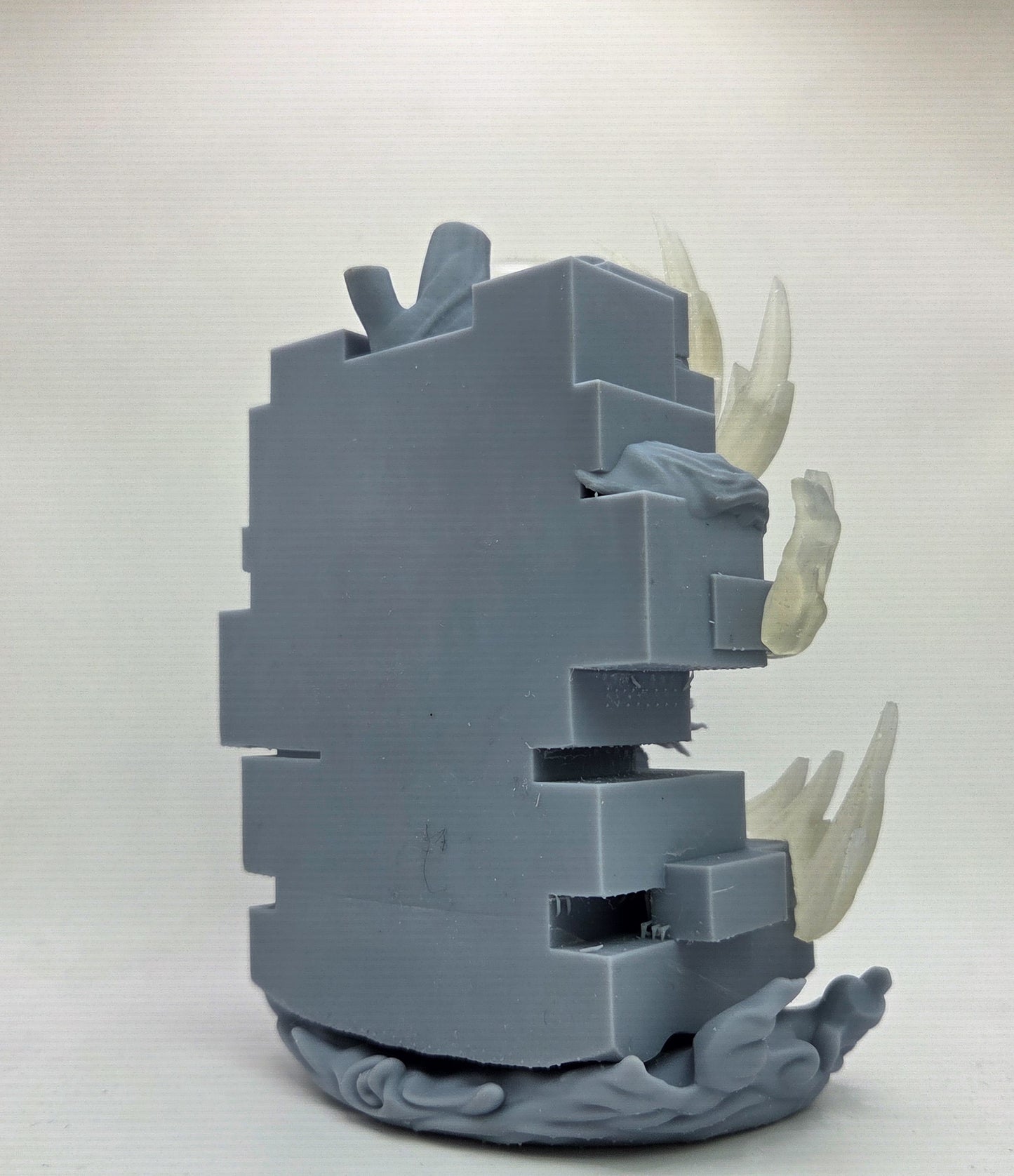 Custom 3D printed ninja base with figure in pose!