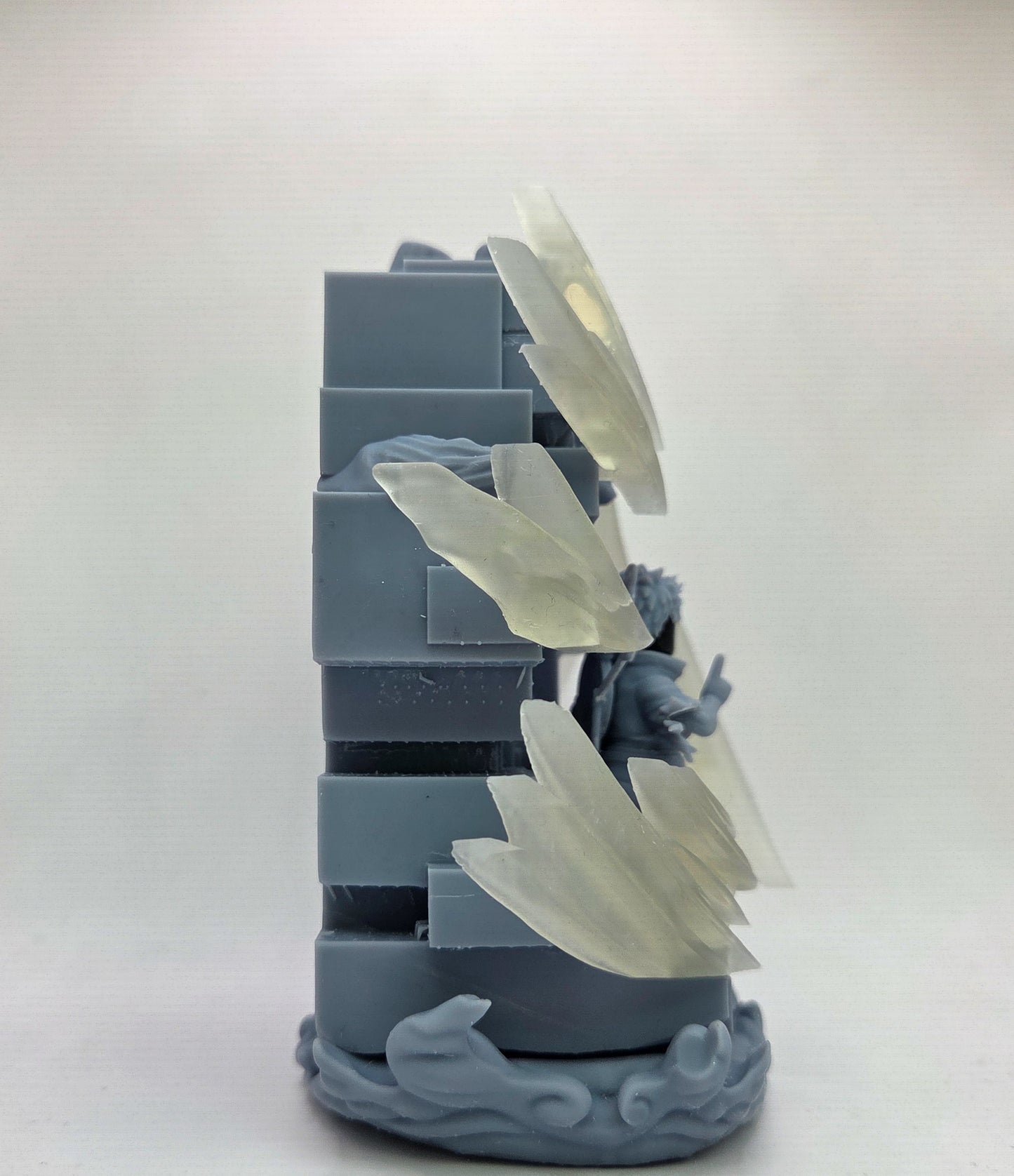 Custom 3D printed ninja base with figure in pose!