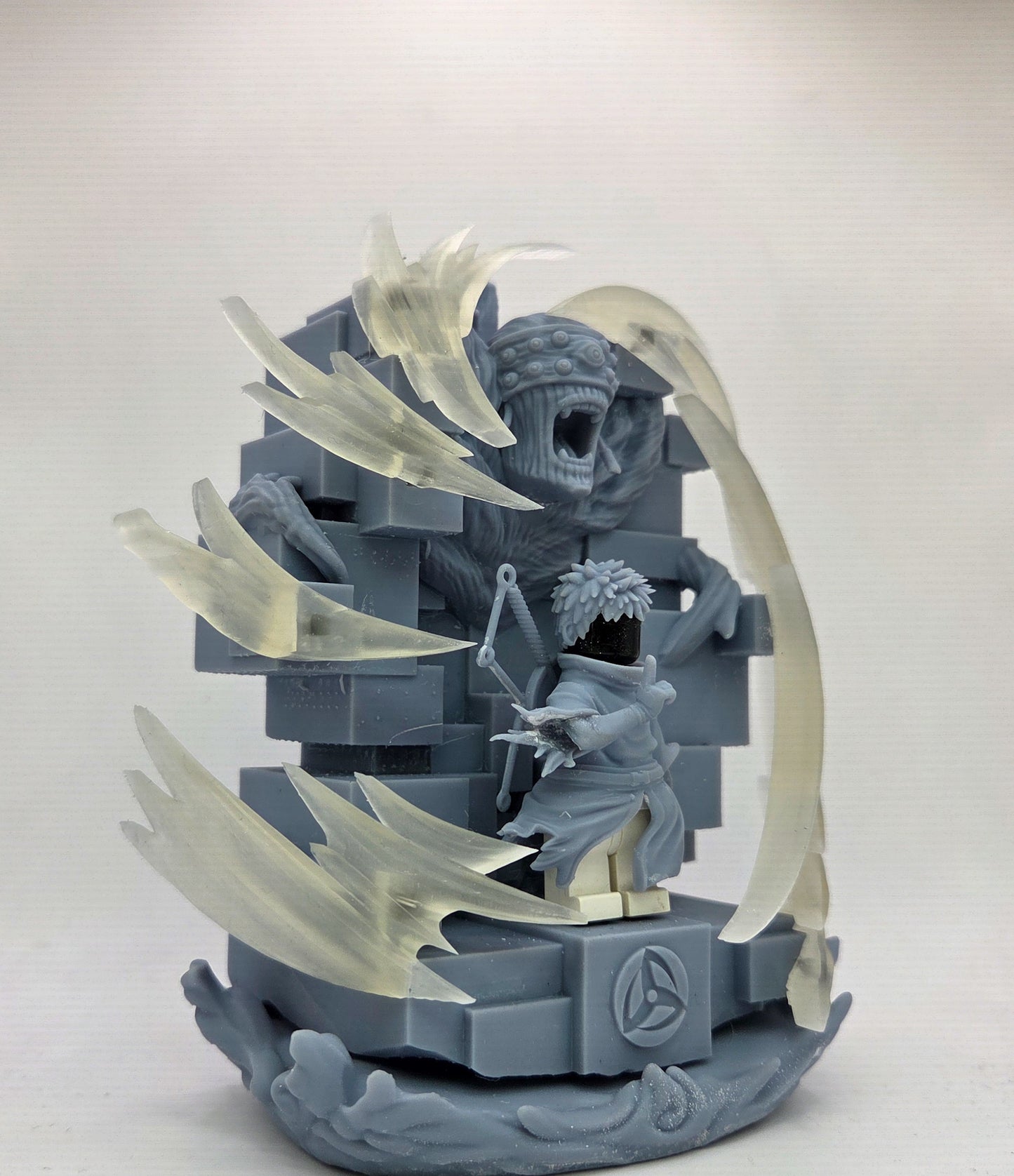 Custom 3D printed ninja base with figure in pose!