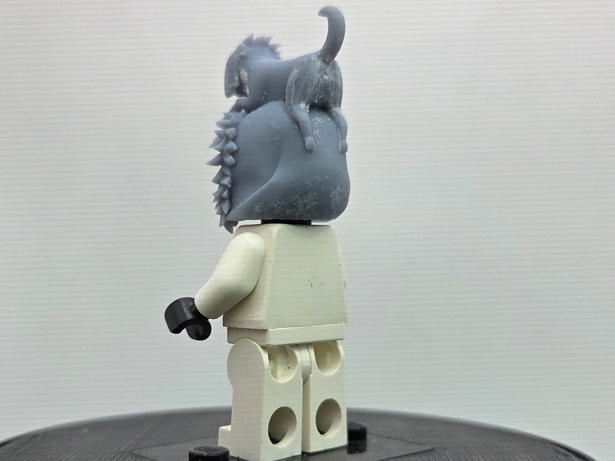 Custom 3D printed dog in hair v2!
