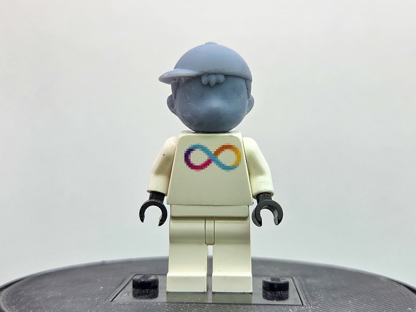 Custom 3D printed kid with baseball cap!