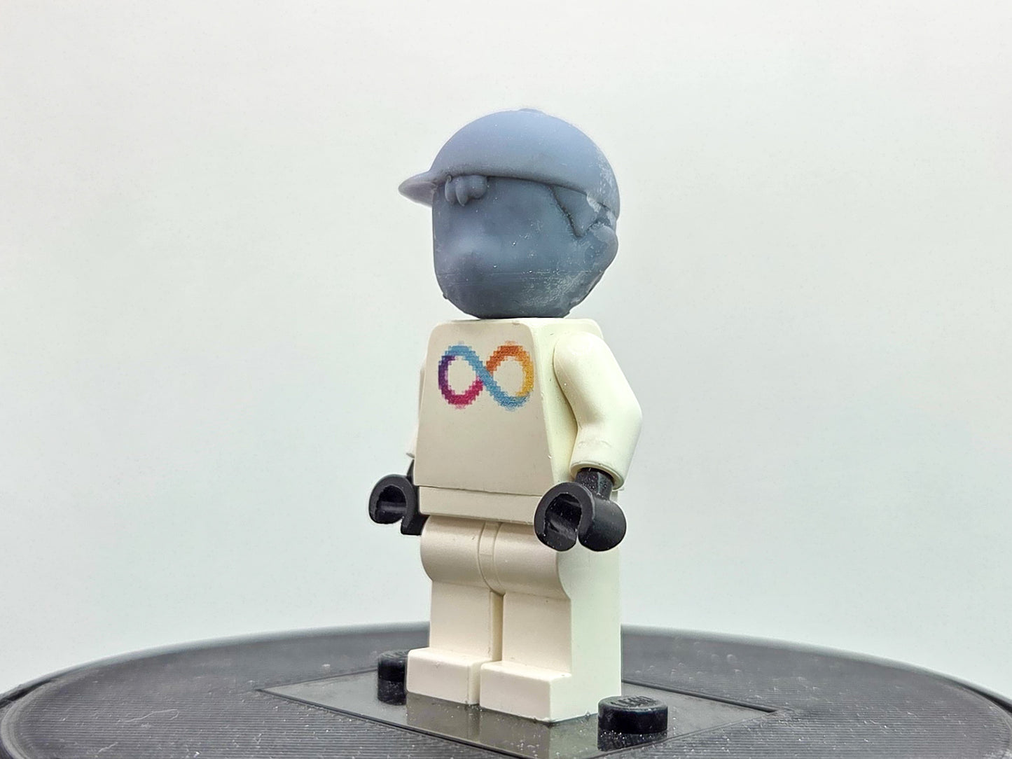 Custom 3D printed kid with baseball cap!