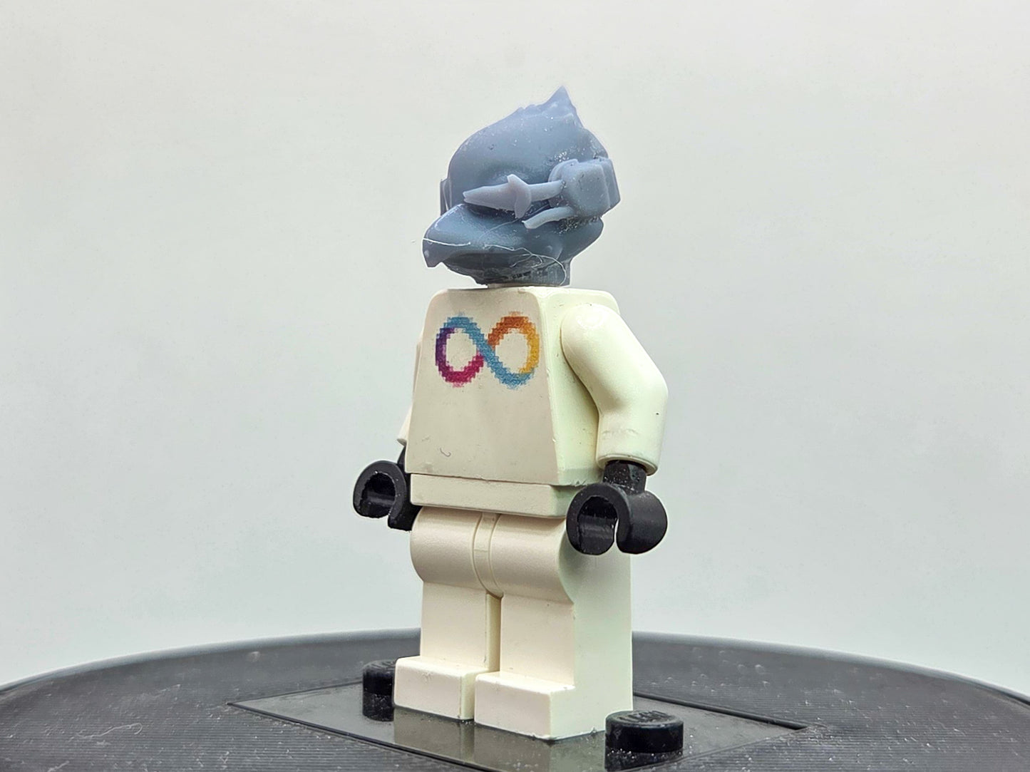 Custom 3D printed bird head starship fighter with glass!