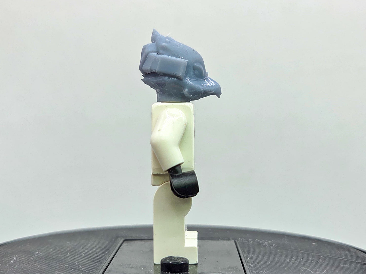 Custom 3D printed bird head starship fighter with glass!