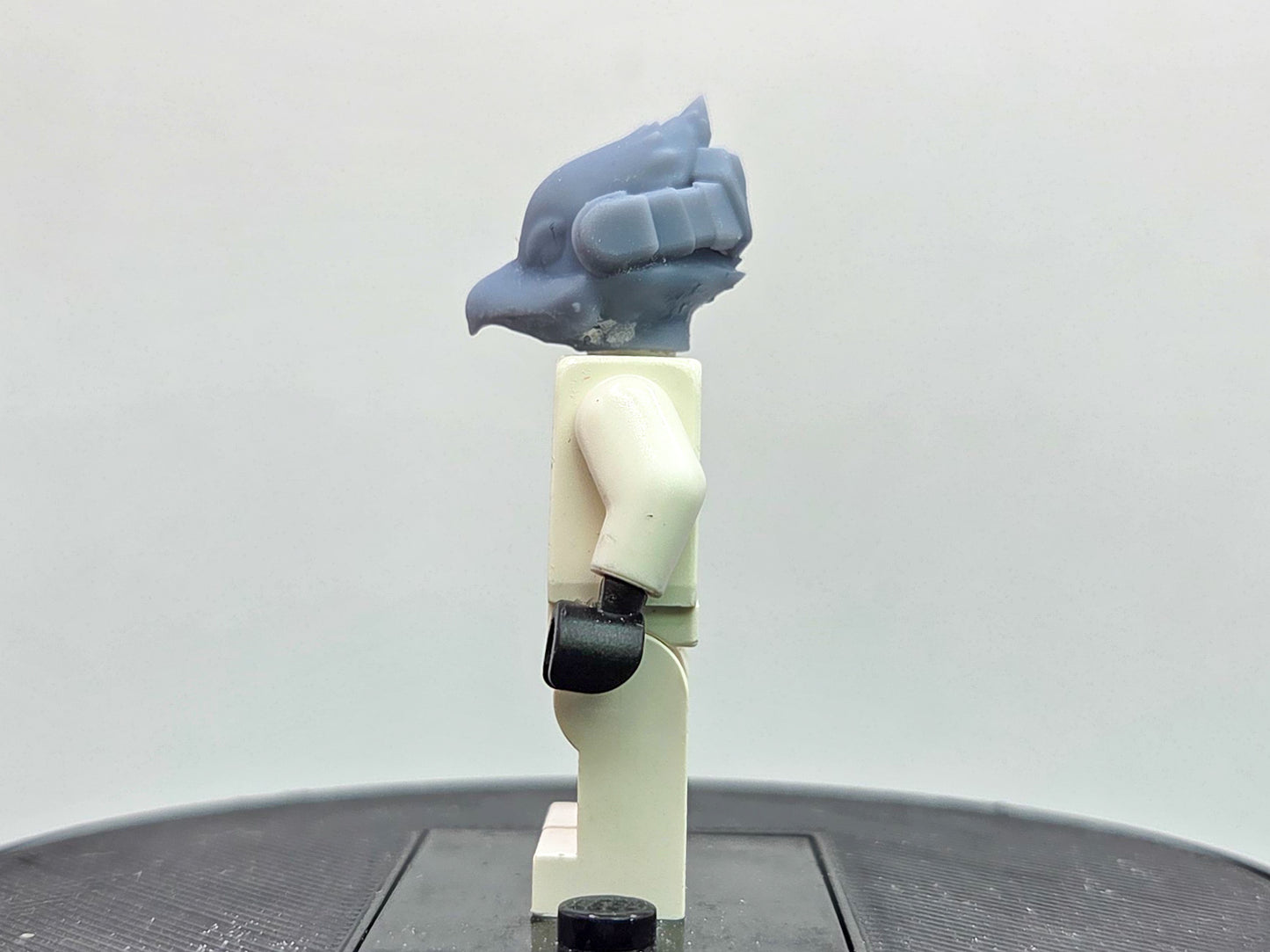 Custom 3D printed bird head starship fighter!