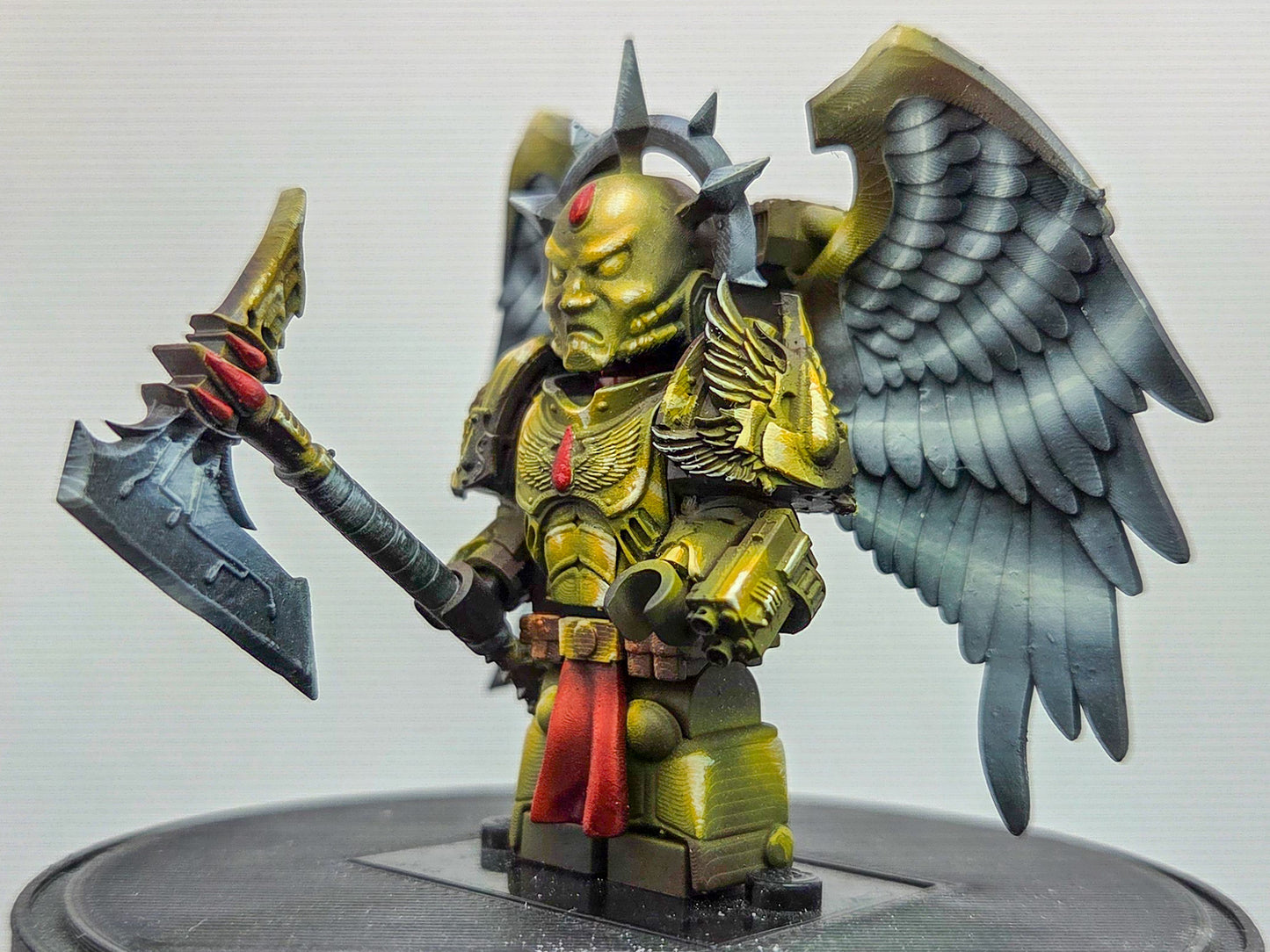 Custom 3D printed and painted golden galactic marine