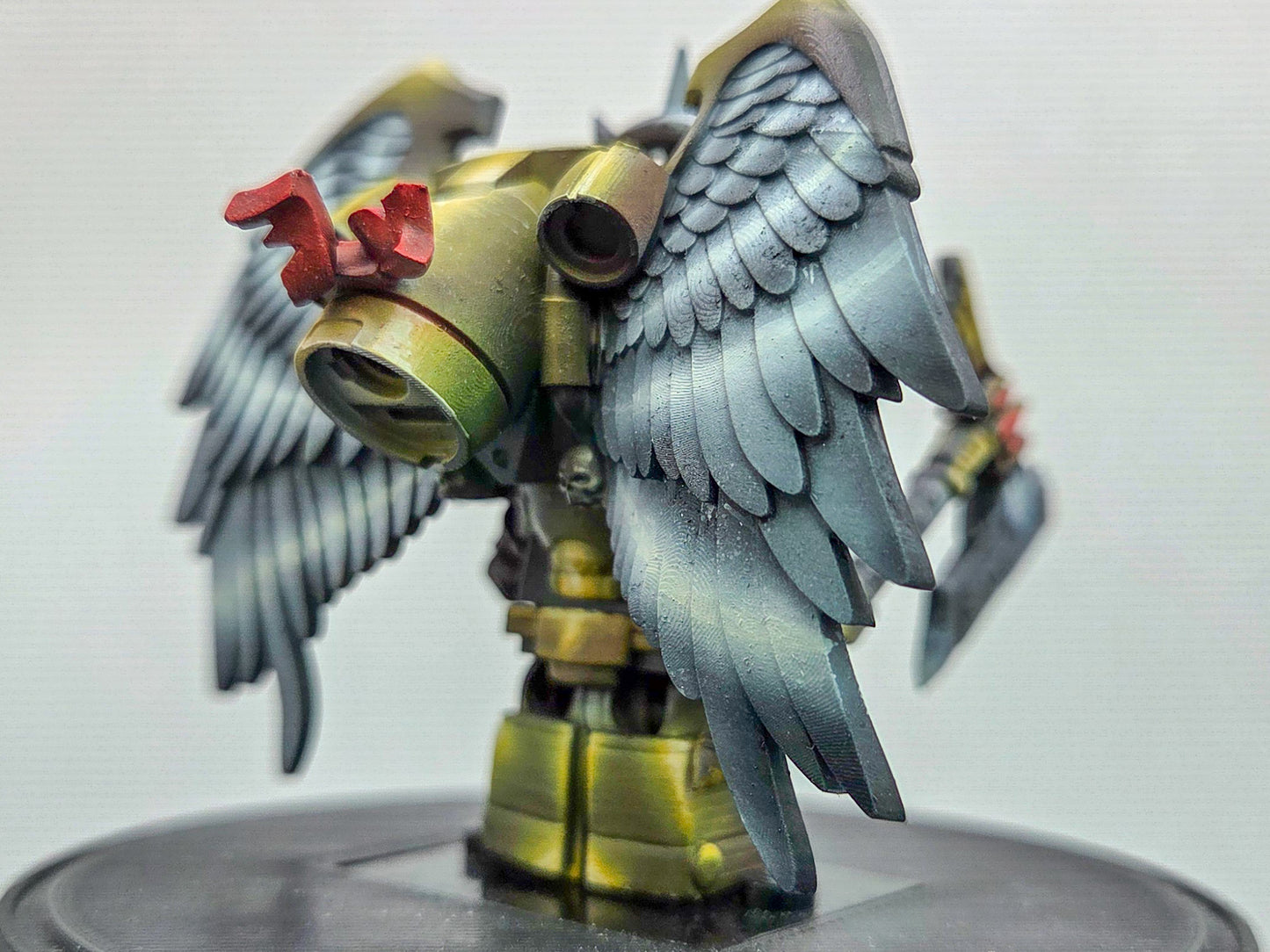 Custom 3D printed and painted golden galactic marine