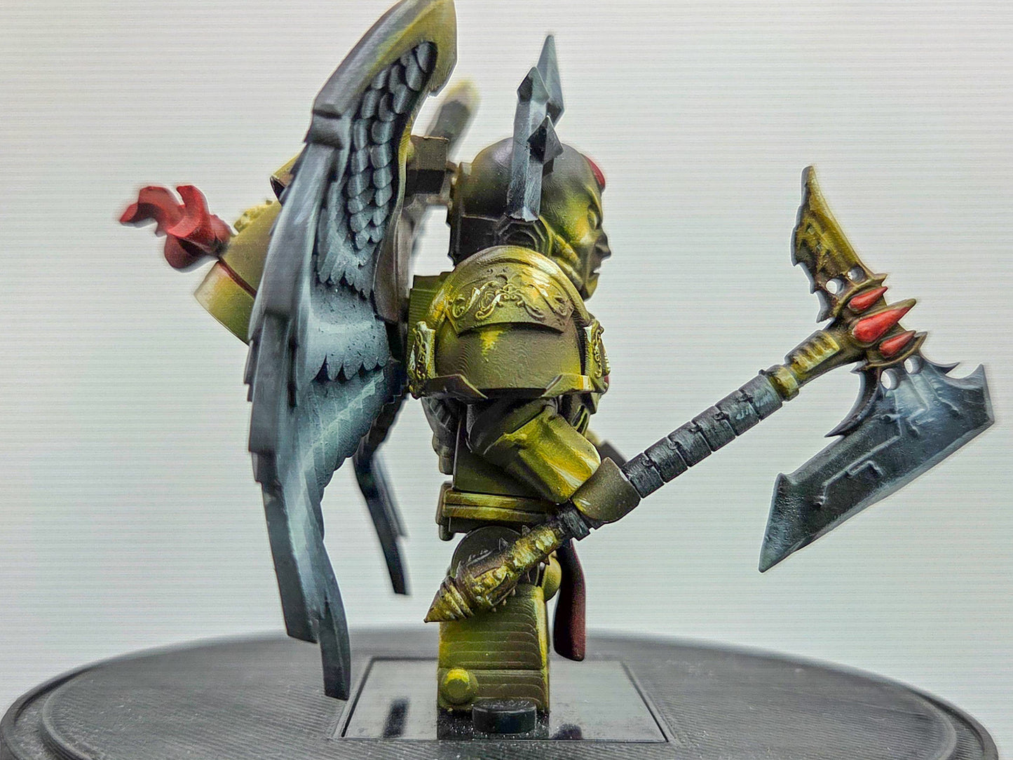 Custom 3D printed and painted golden galactic marine