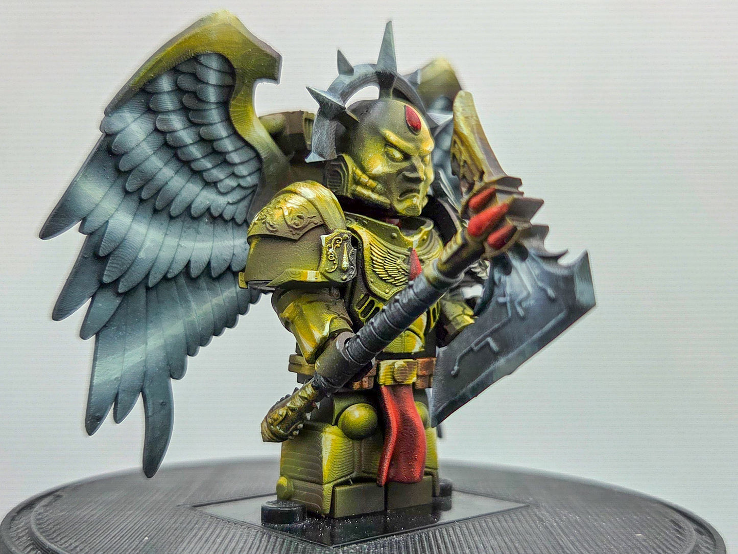 Custom 3D printed and painted golden galactic marine