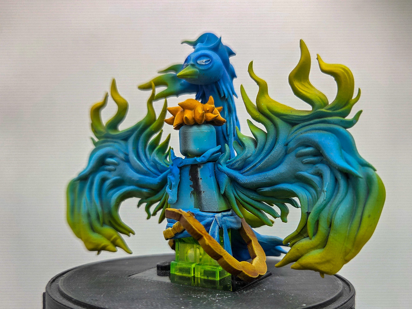Custom 3D printed and painted flaming  phoenix pirate!