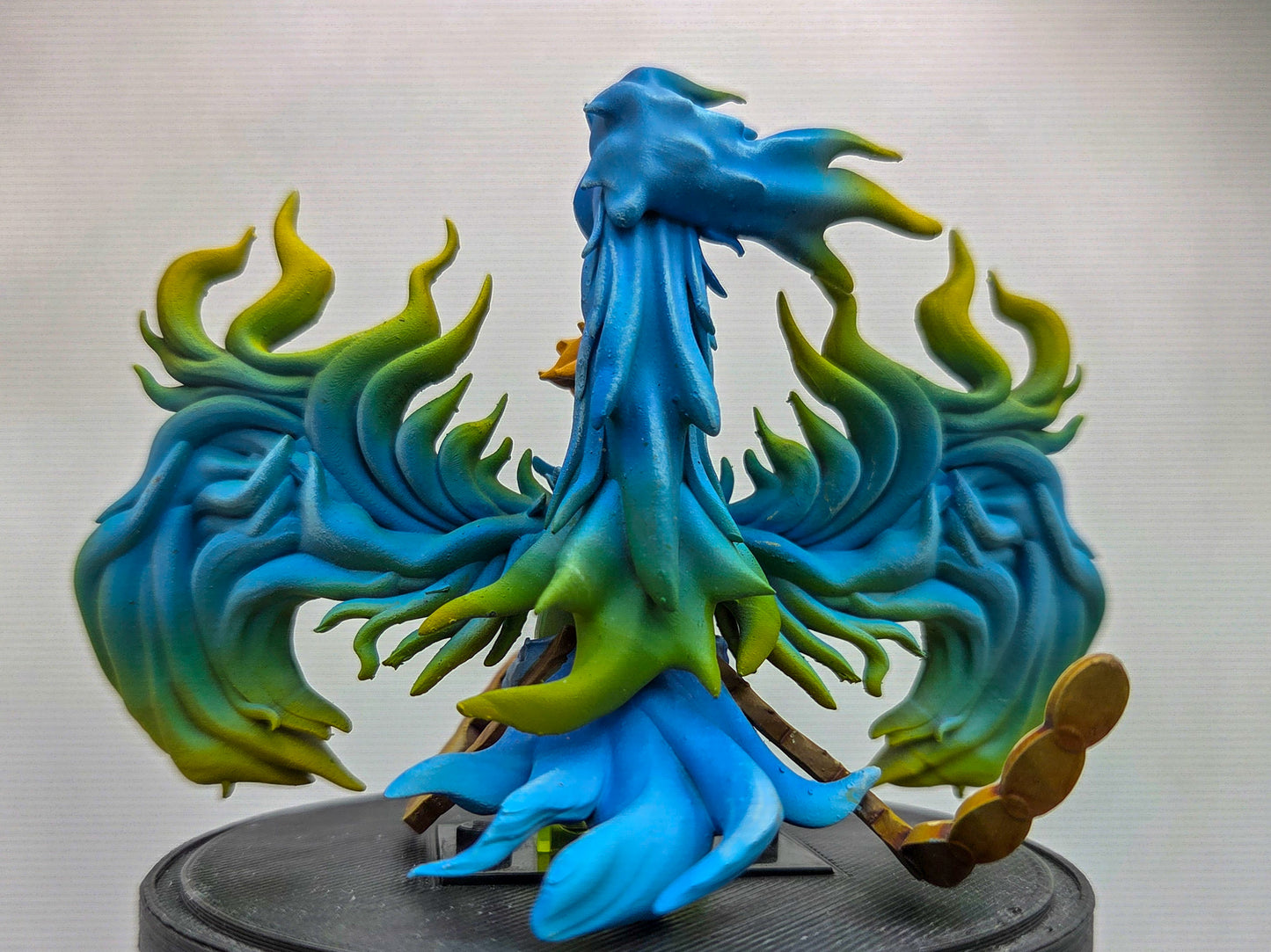 Custom 3D printed and painted flaming  phoenix pirate!