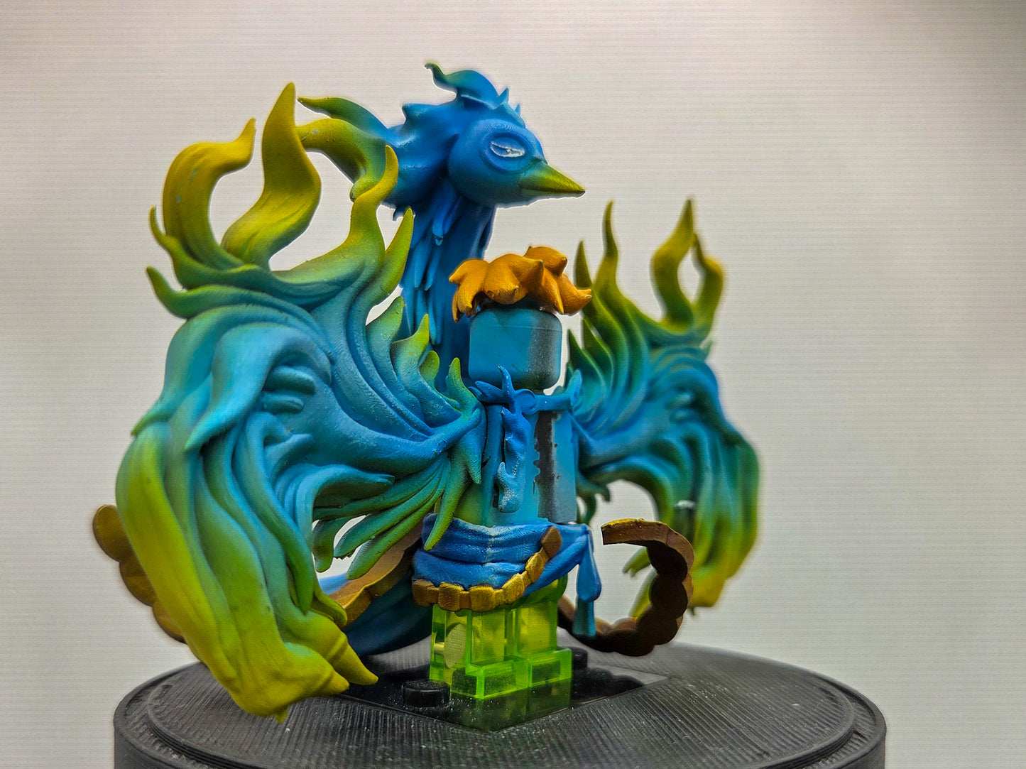 Custom 3D printed and painted flaming  phoenix pirate!