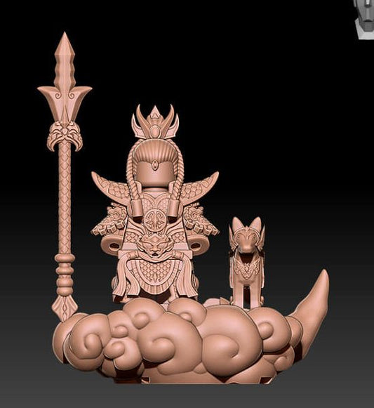 ***Pre order item!**** Chinese god on cloud with dog!