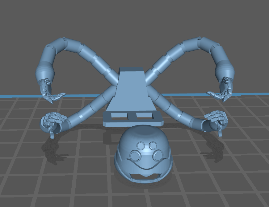 Building toy place holder arachnid robot